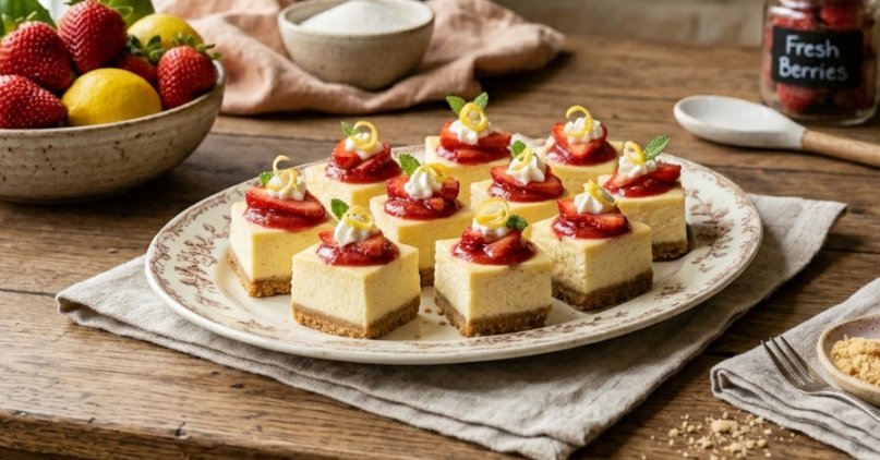 Citronovo-jahodový cheesecake