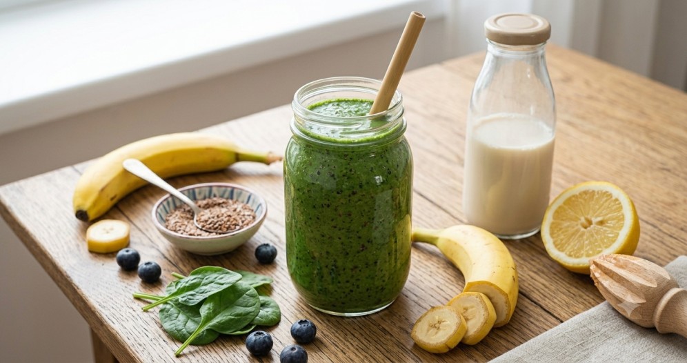 Špenátové smoothie s ovocem